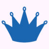 Babypalace-Kroon-met-naam-koningsblauw