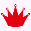 Babypalace-Kroon-met-naam-rood
