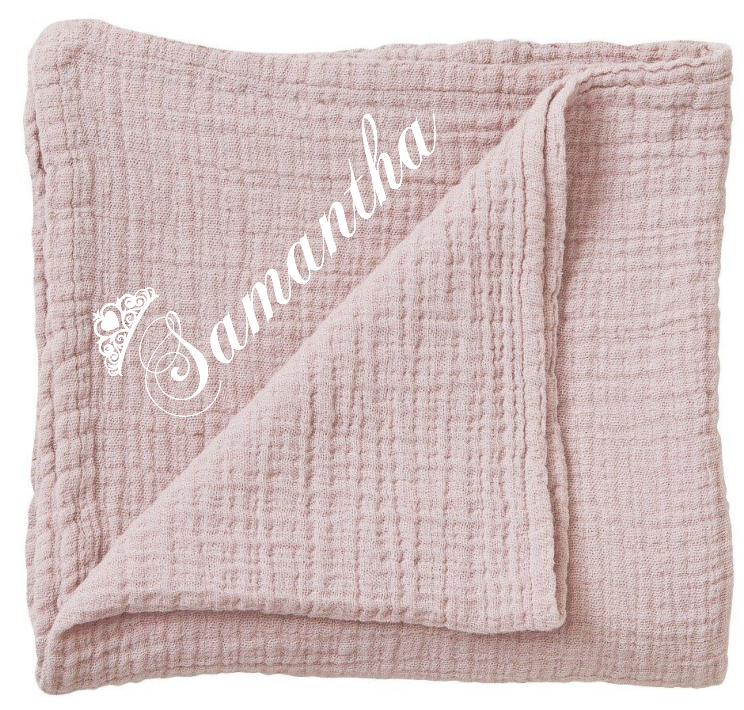 Bier Eed Gewend Hydrofiele doek xxl babyroze - BabyPalace hydrofiel xxl met naam €17,95